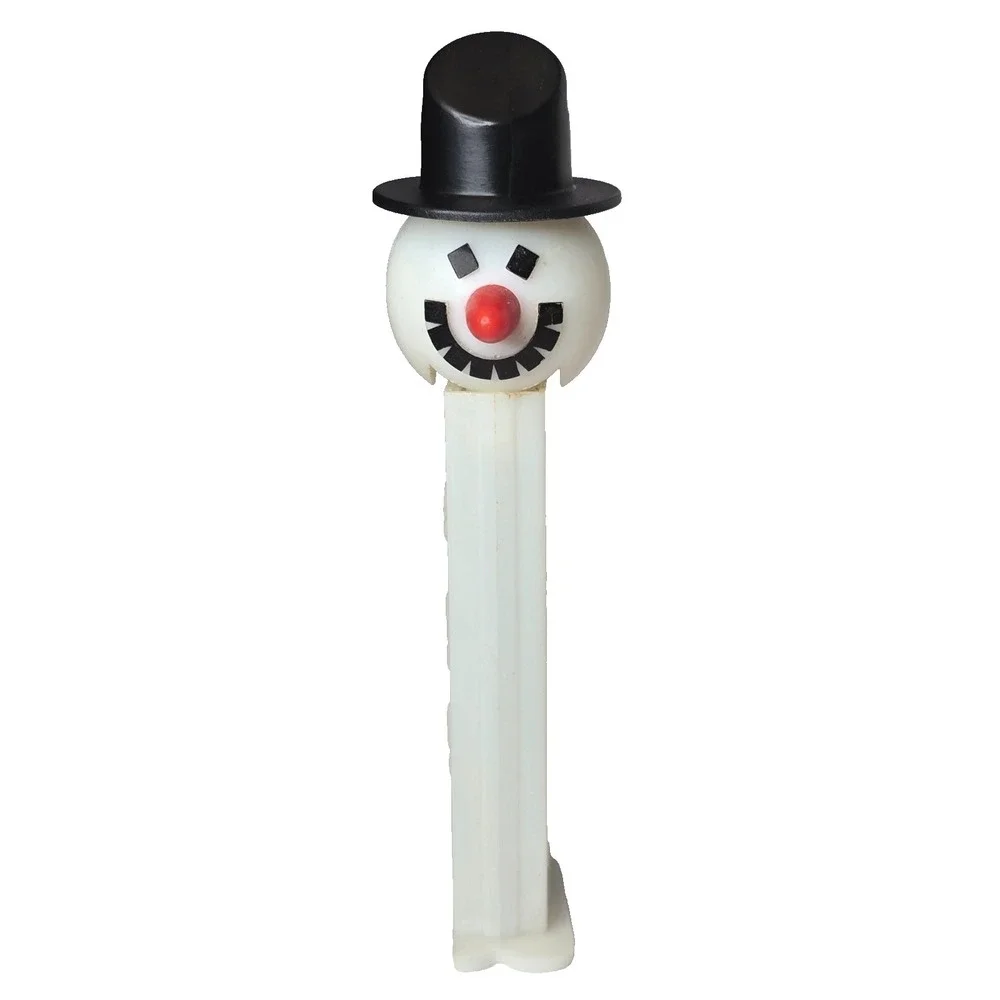 VINTAGE PEZ FROSTY THE SNOWMAN WHITE DISPENSER WITH‎ FEET COLLECTIBLE EUC